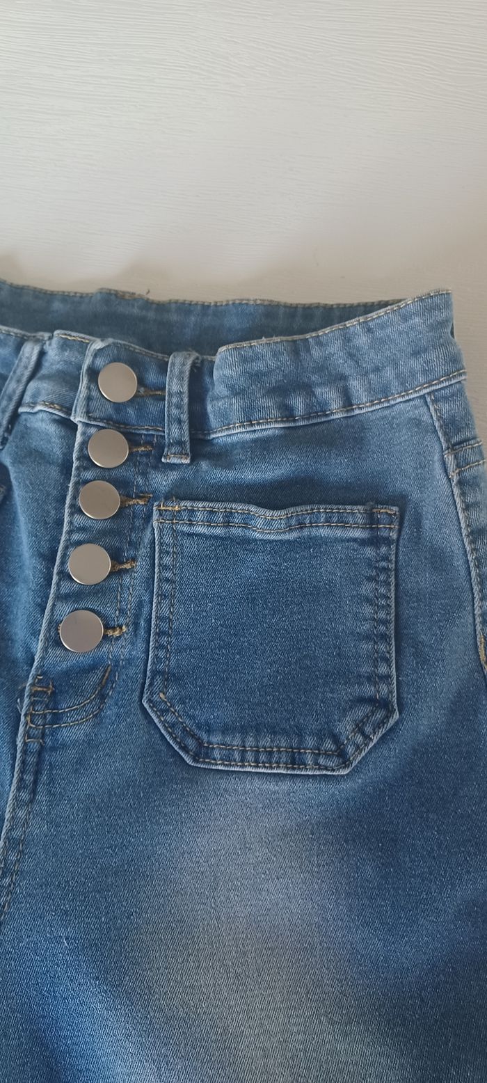 Pantalon femme jeans élastique taille s - photo numéro 7