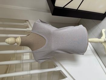 T Shirt Only argenté pailleté