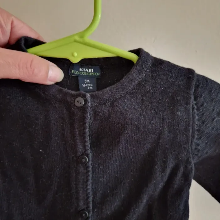 3 mois gilet noir kiabi - photo numéro 3