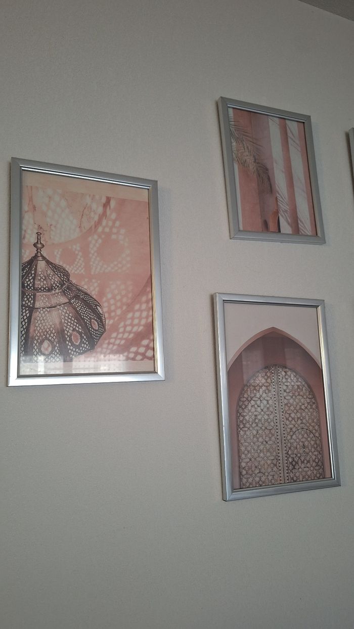 Pêle-mêle 10 cadres style oriental rose et argenté - photo numéro 6