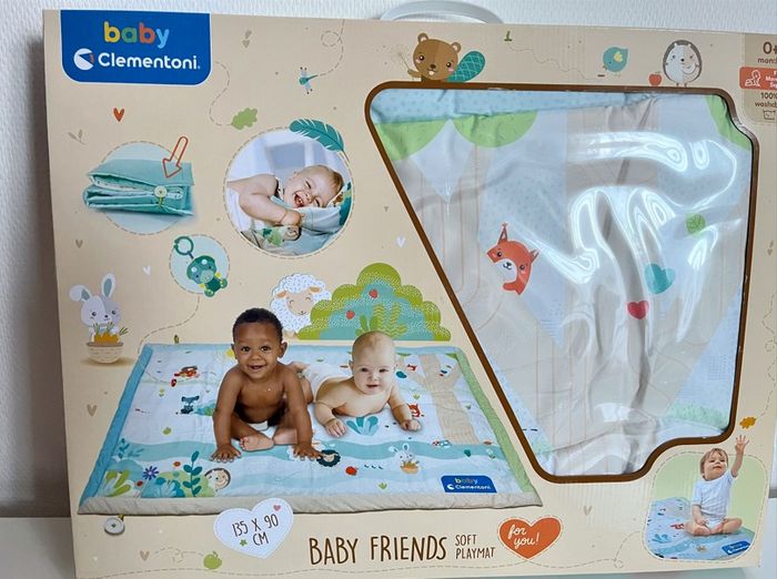 Tapis de jeu doux Baby Friends, tapis d'eveil Clementoni 0+m - photo numéro 3