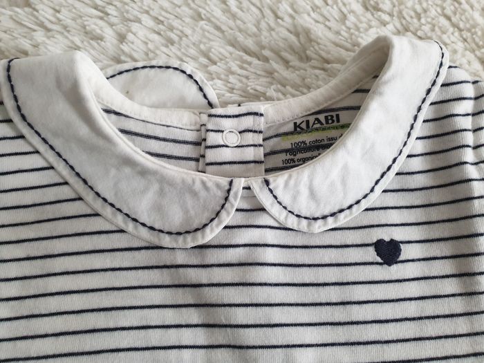 Tshirt MC rayé blanc et marine - 36M - Kiabi - photo numéro 4