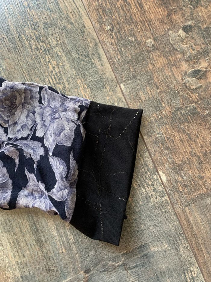 Blouse légère fleurie manches 3/4 chauve souris - photo numéro 8