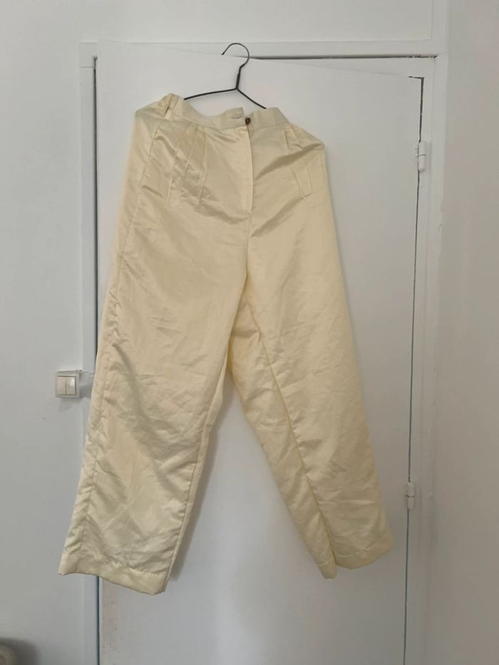 Pantalon long ample à taille haute