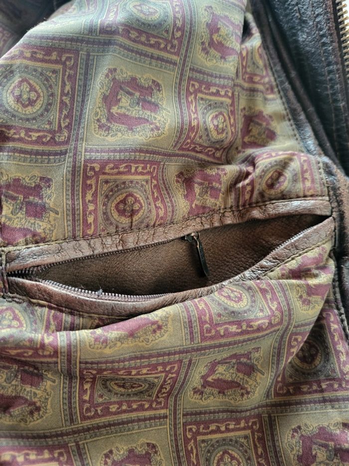 Cuir vintage marron foncé taille 48 - XL - photo numéro 17