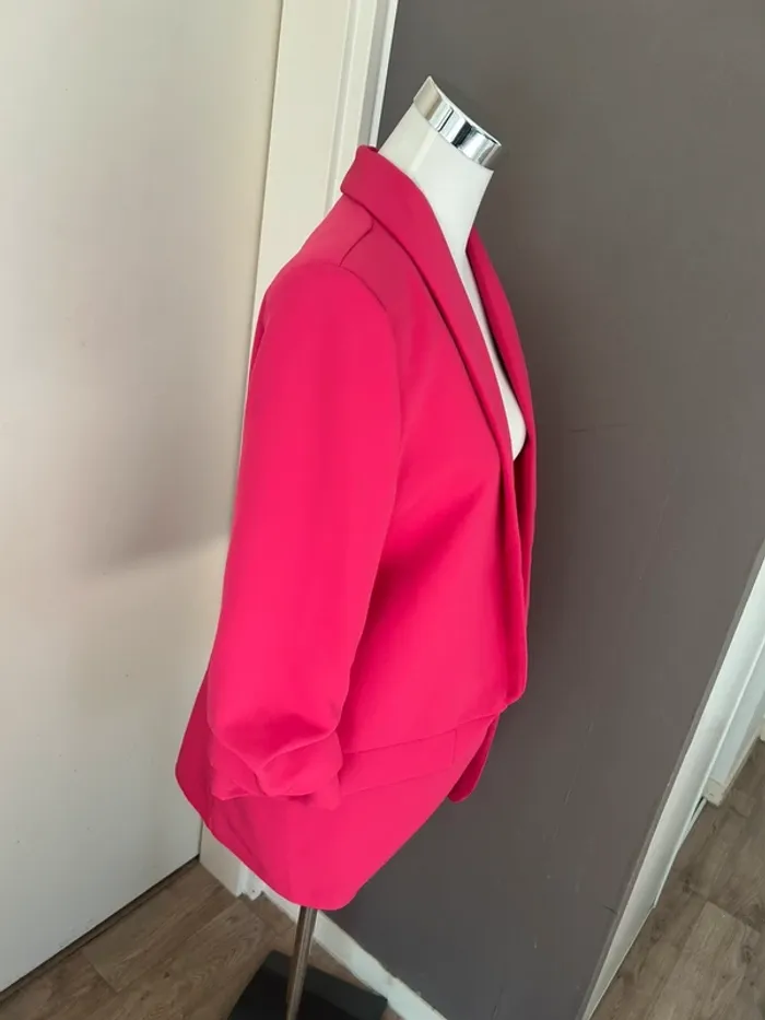 Josefine veste, blazer, rose, vif, taille L/40 fuchia - photo numéro 3