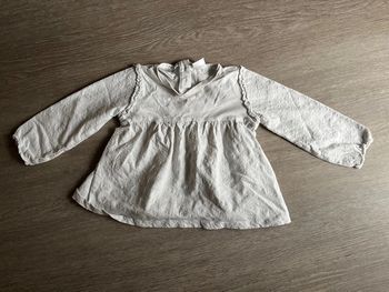 Haut manches longues blanc Zara 18/24 mois