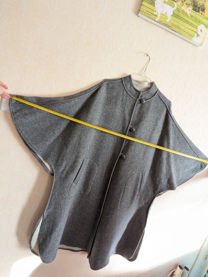 Cape en laine feutrée grise Roca Paris  – Made in France - photo numéro 4