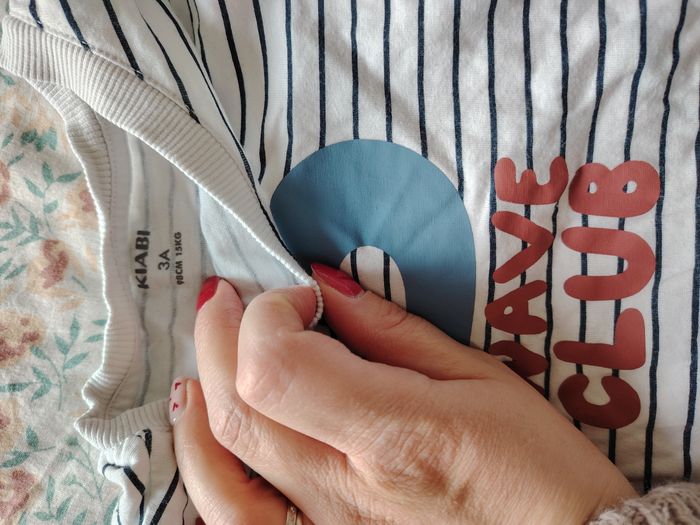 T-shirt à manches longues marinière taille 3 ans - photo numéro 3