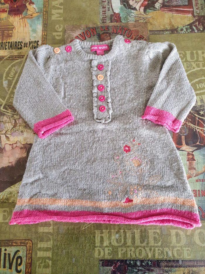 Robe en laine pik ouic 6 mois