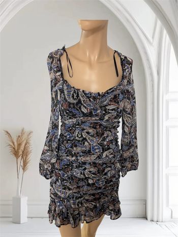 Robe d’été fleurs Zara neuve taille xs manche longue