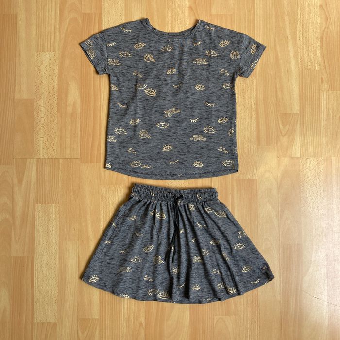 Ensemble fille été CKS – T‑shirt & jupe assortis – 8 ans - photo numéro 1