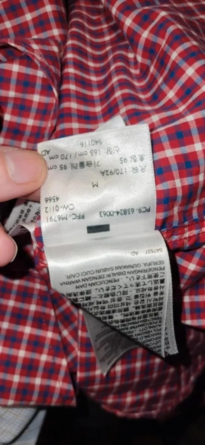Chemise à carreaux neuve Levi's M - photo numéro 8