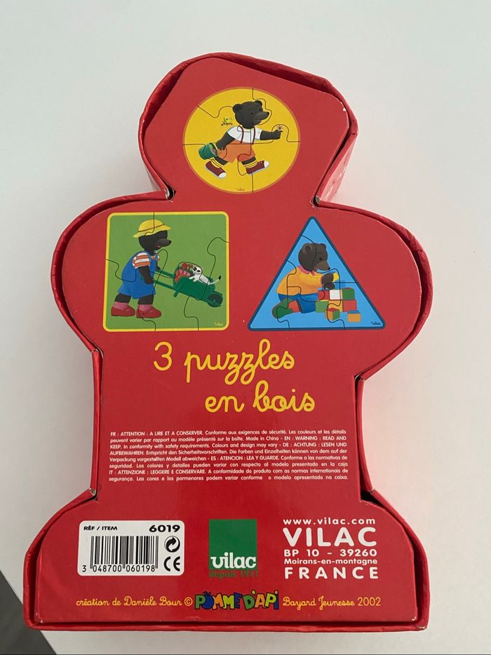 Puzzle Petit Ours Brun en bois - photo numéro 2