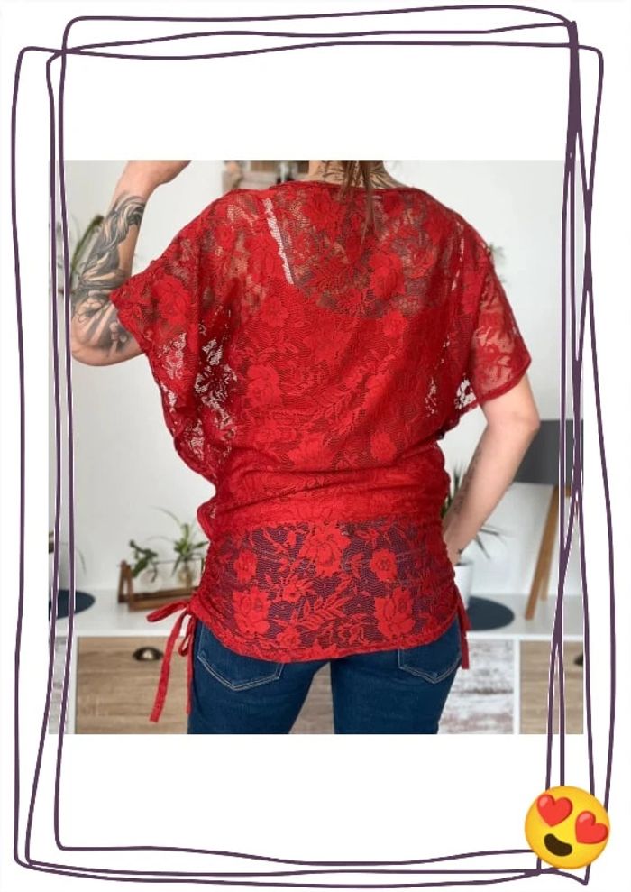 Blouse dentelle manches courtes taille 1 - Mado et les autres - photo numéro 4