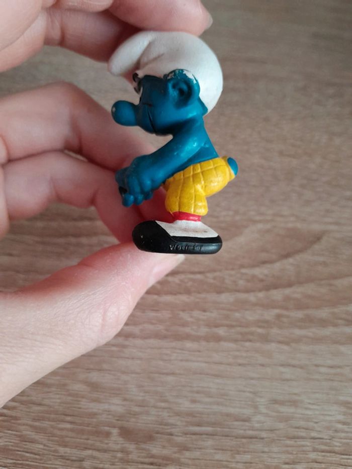 Magnifiques stroumpf golfeur ancien - photo numéro 2