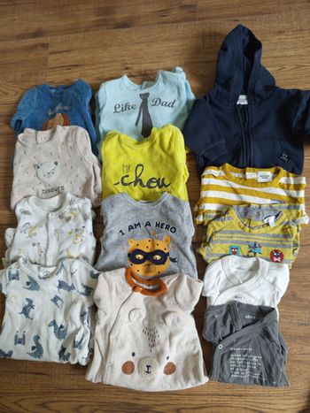 Lot vêtements garçon 1 mois 54 cm