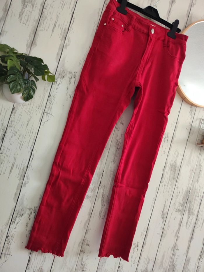 Jeans rouge Miss Bon femme L - photo numéro 3