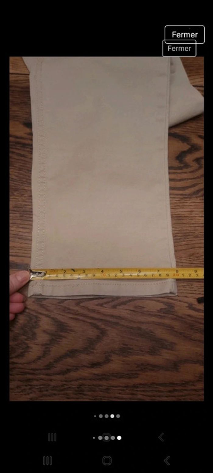 Pantalon coupe jeans beige Homme Lee W30 L34 - photo numéro 16