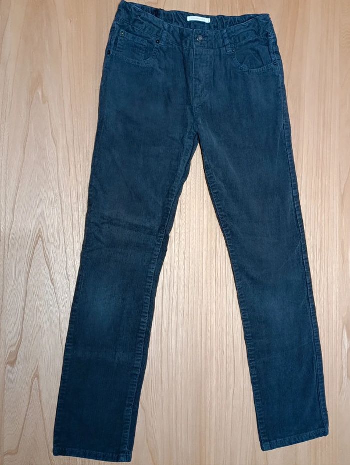 Pantalon velours gris foncé 12 ans