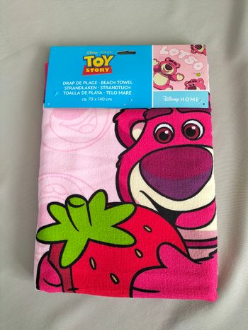🩷 Serviette/drap de plage Lotso | 70x140 cm | Disney x Pixar | Neuve 🩷