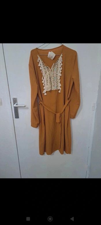 Tunique couleur moutarde  taille unique