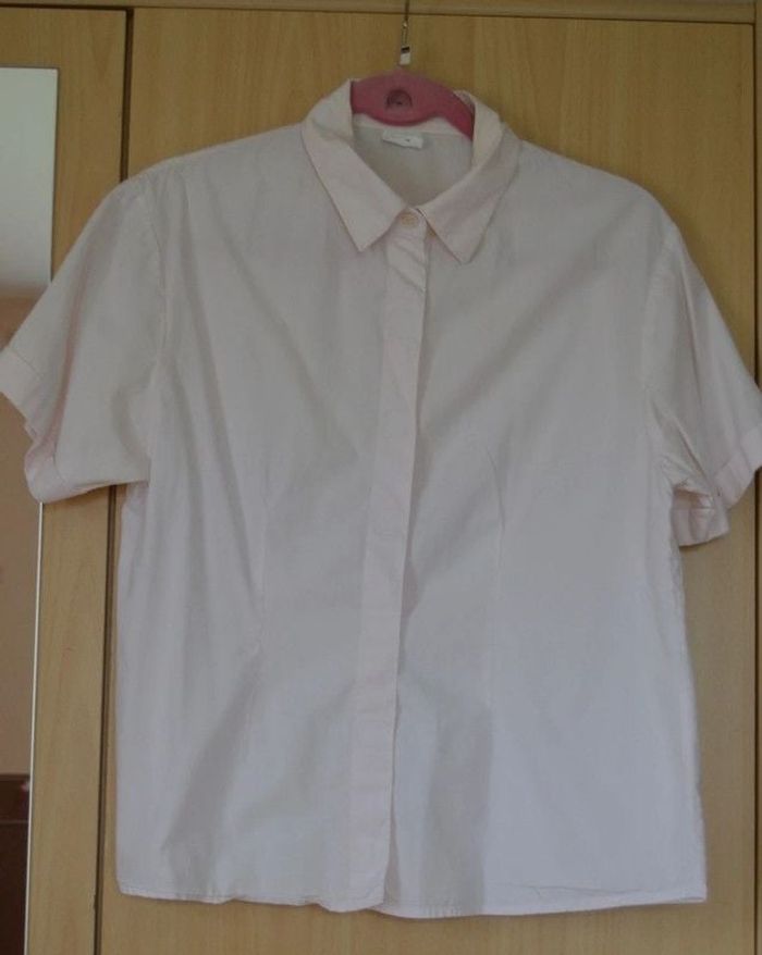 chemisier rose, taille 38/40