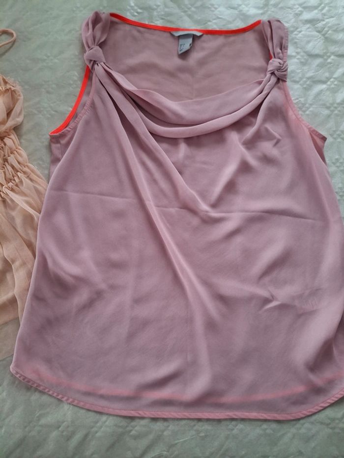Lot de 2 top roses nude H&M - taille M - photo numéro 2