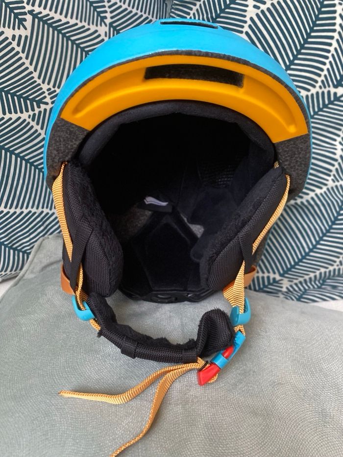Casque de ski réglable bleu et orange taille S - photo numéro 7