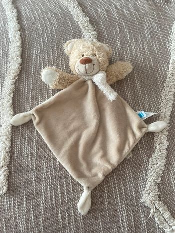 Peluche doudou plat 30cm tex ours beige marron très bon état