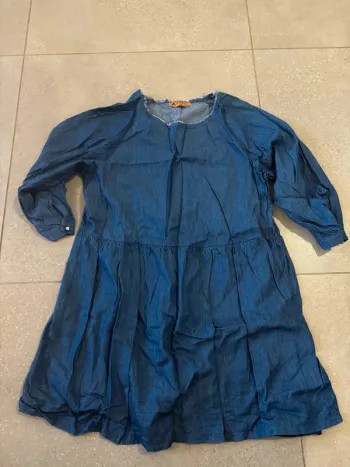 Robe bleue Drag S/M, très bon état, 80cm de longueur