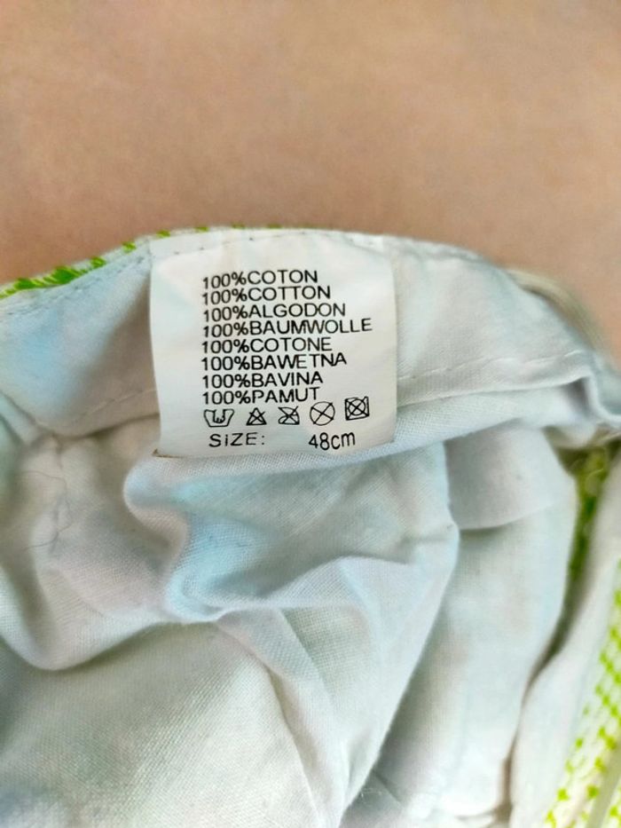 Casquette bébé vichy vert – motif bonbons cousus - photo numéro 6