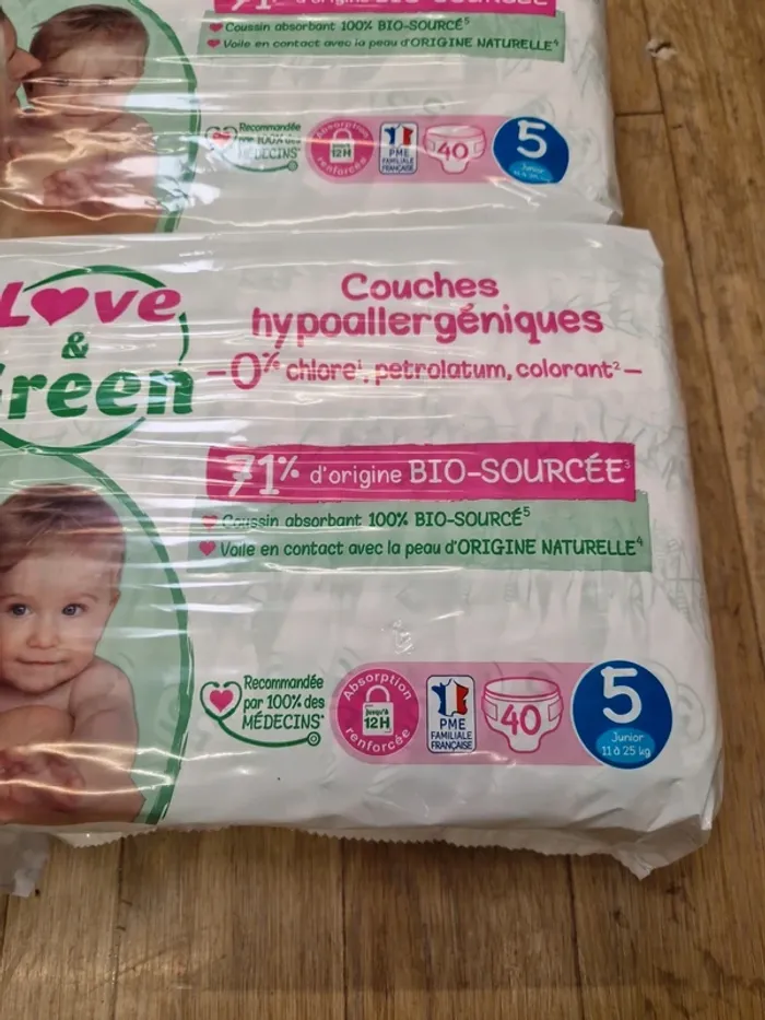 160 couches Love and Green taille 5 - photo numéro 3
