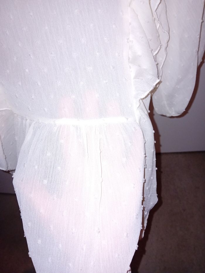 Debardeur mousseline blanc cassé - photo numéro 2