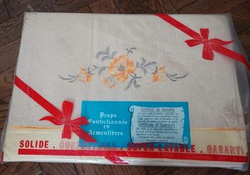 Parure de lit neuve 2 pièces Vintage