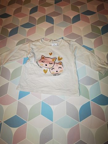 D3158 - tee-shirt fille 18 mois