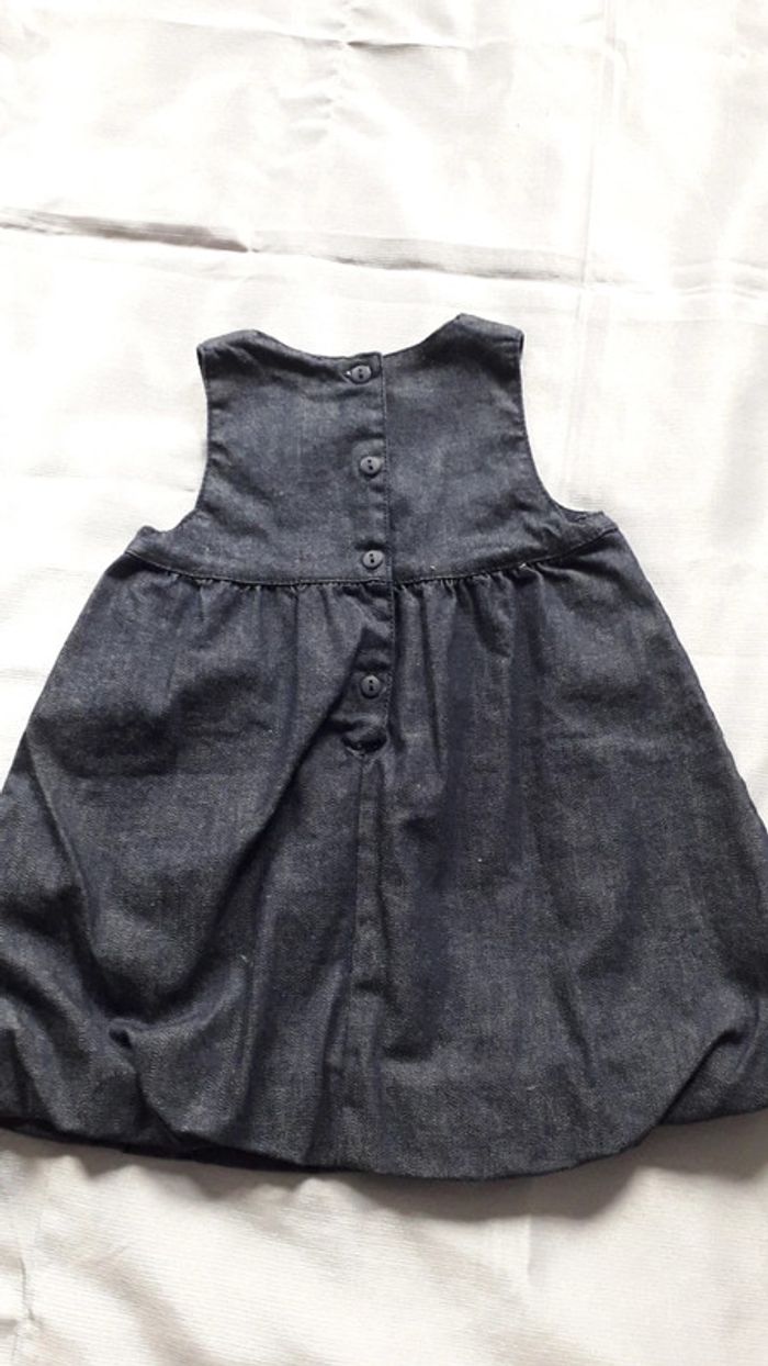 Robe jean léger bleu marine 6 mois - photo numéro 3