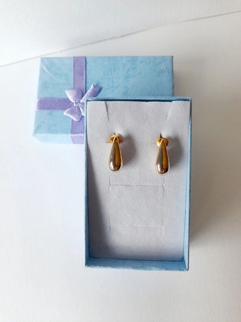 Boucles d oreilles goutte d eau K18