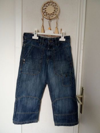 Pantacourt garçon en jean Okaïdi 9 ans