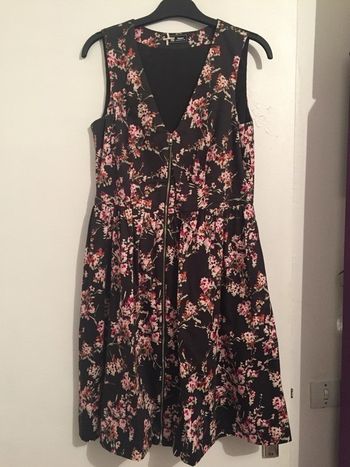 Robe Sinequanone noire imprimée fleurs Prunus - taille 38