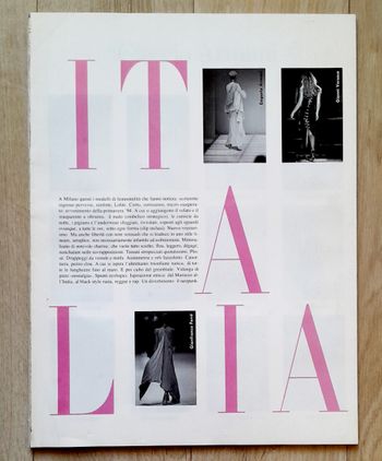 Petit vogue italien printemps été 94 défilés