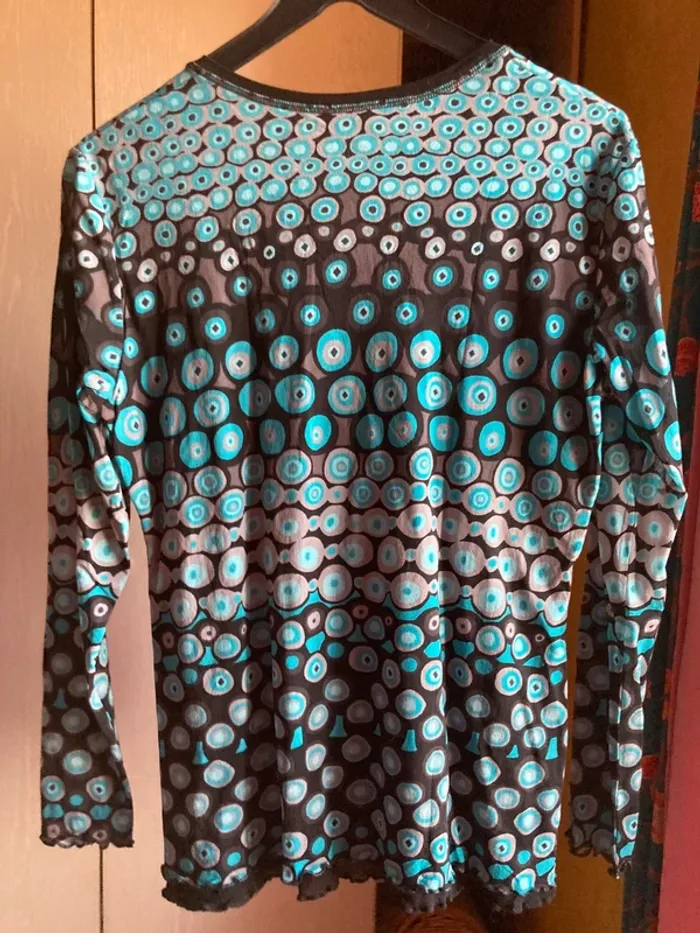 Superbe blouse longues manches TAIFUN jamais portée doublée dessins Vintage - photo numéro 8