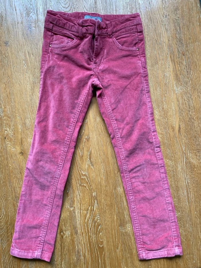 Pantalon en velours rose saumon taille 6 ans