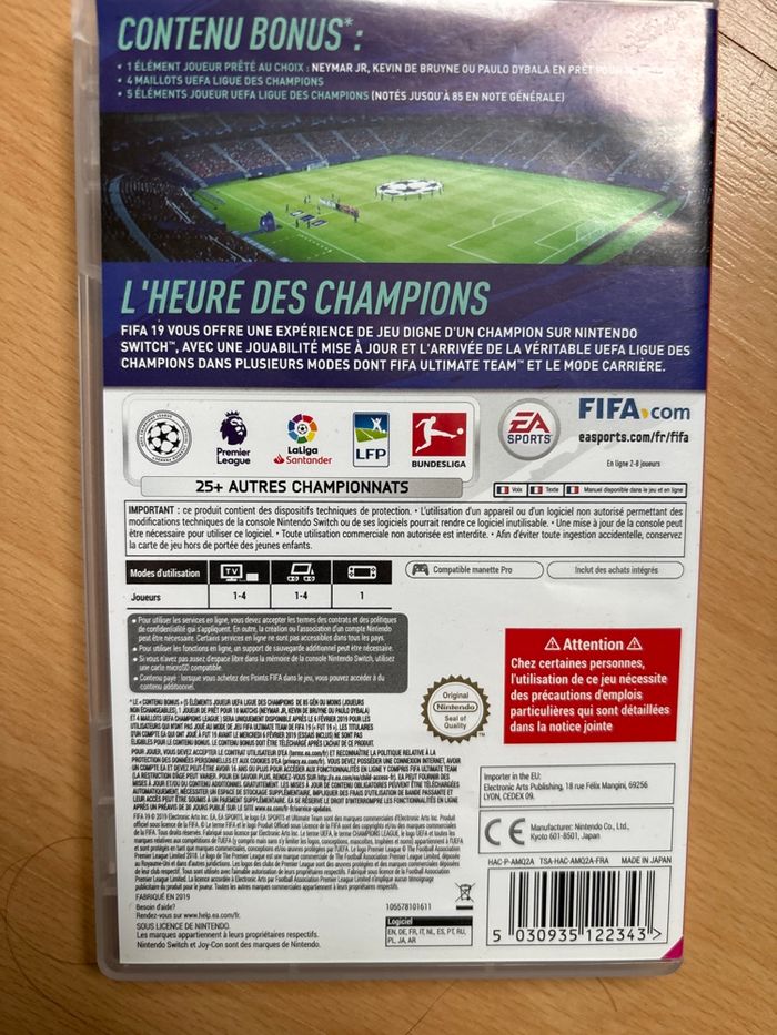 FIFA 19 Nintendo Switch - photo numéro 2