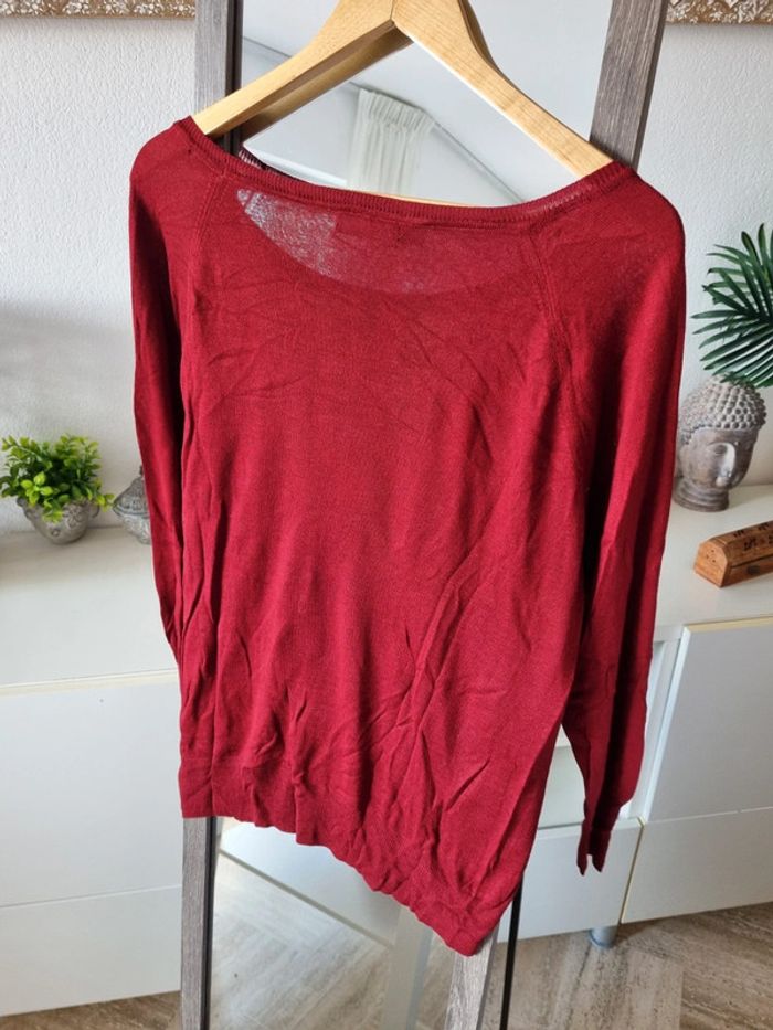 Pull Zara Bordeaux taille S - photo numéro 2
