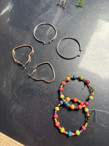 Lot boucles d’oreilles anneau