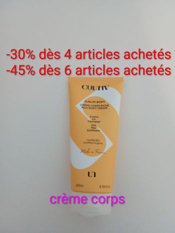 Crème Corps Riche "Sublim-Body" - CULTIV 200 ml (Neuve avec opercule)