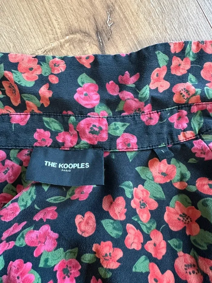 Chemisier blouse The Kooples noir à fleurs taille 36 - photo numéro 4