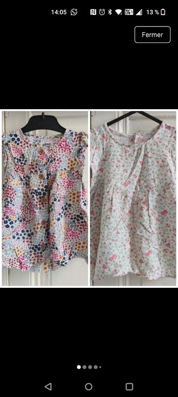 Lot 2 blouses fille 24 mois- très bon état 
