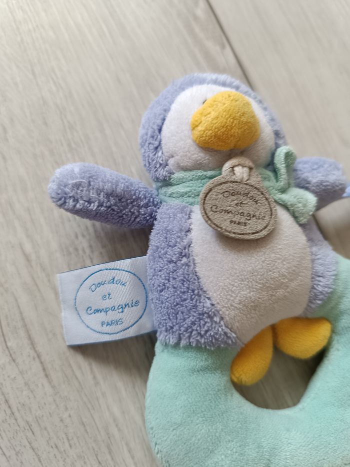 Hochet peluche pingouin - photo numéro 4